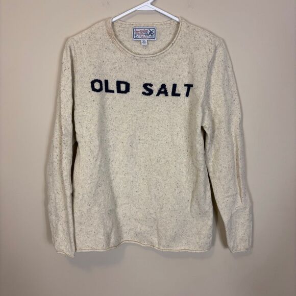 Kiel James Patrick Sweaters - Kiel James Patrick Oatmeal 100% Wool Old Salt Pullover Sweater XL